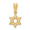 14K Yellow Gold Star of David Pendant Charm Jewelry 17mm x 10mm